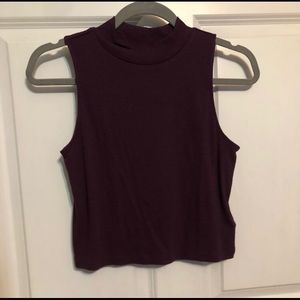 💕H&M Plum Crop Top with High Neck